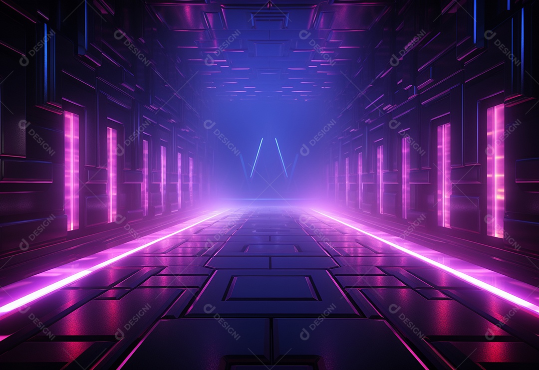 Imagem realista de fundo futurista iluminado por néon, ultra hd, design alto muito detalhado