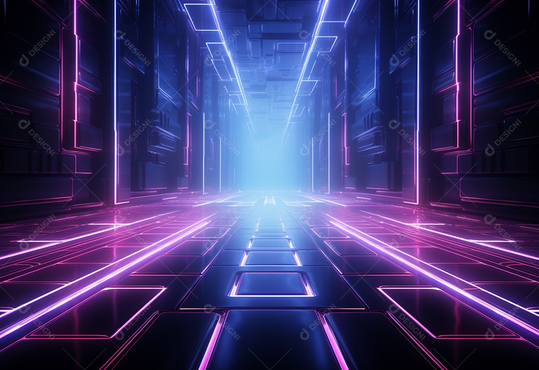 Imagem realista de fundo futurista iluminado por néon, ultra hd, design alto muito detalhado