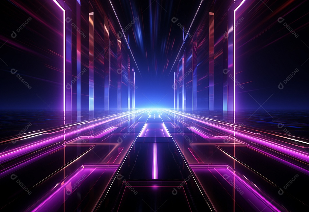 Imagem realista de fundo futurista iluminado por néon, ultra hd, design alto muito detalhado