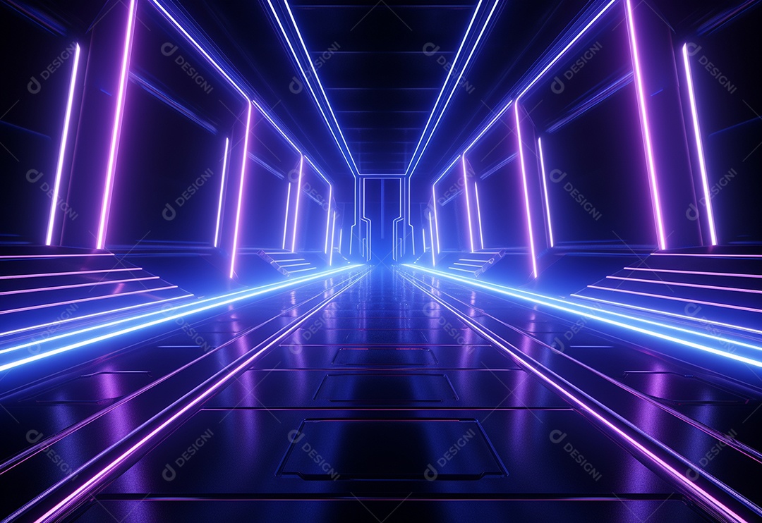 Imagem realista de fundo futurista iluminado por néon, ultra hd, design alto muito detalhado