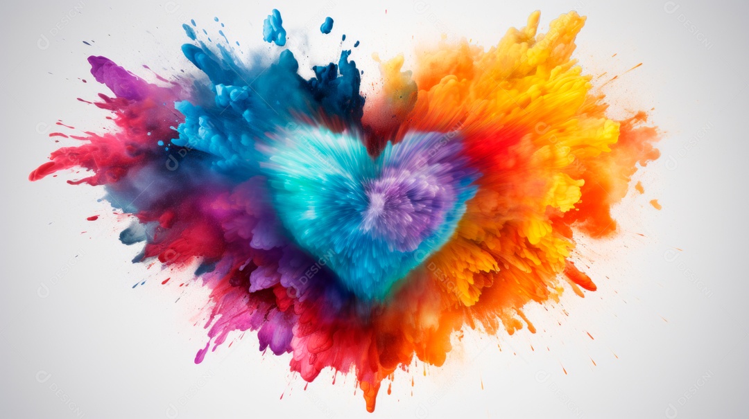 Holi Festival colorido arco-íris pintura cor pó explosão 25 de março.