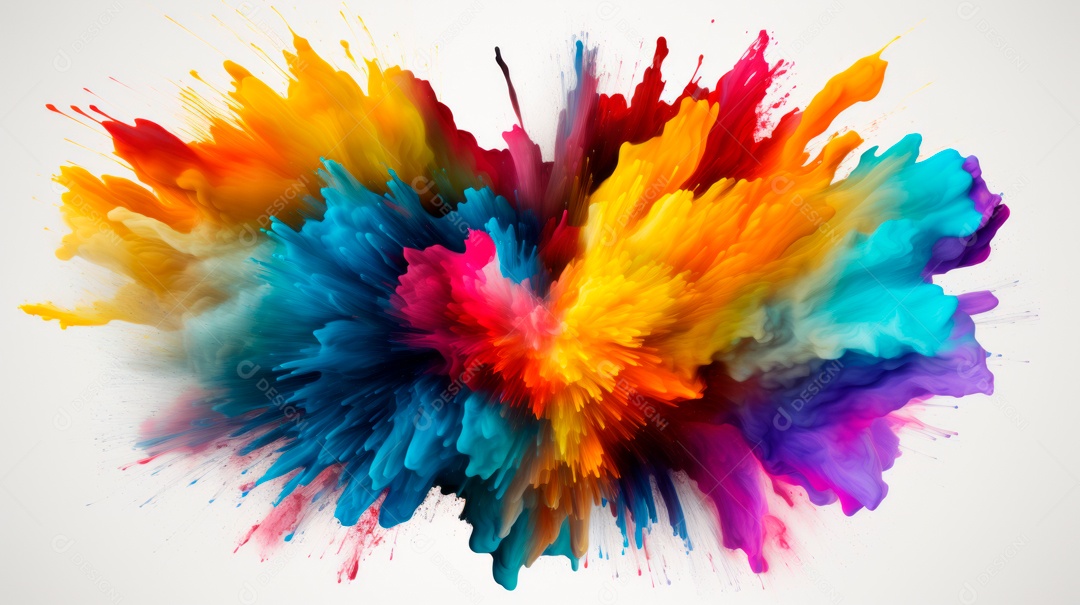 Holi Festival colorido arco-íris pintura cor pó explosão 25 de março.