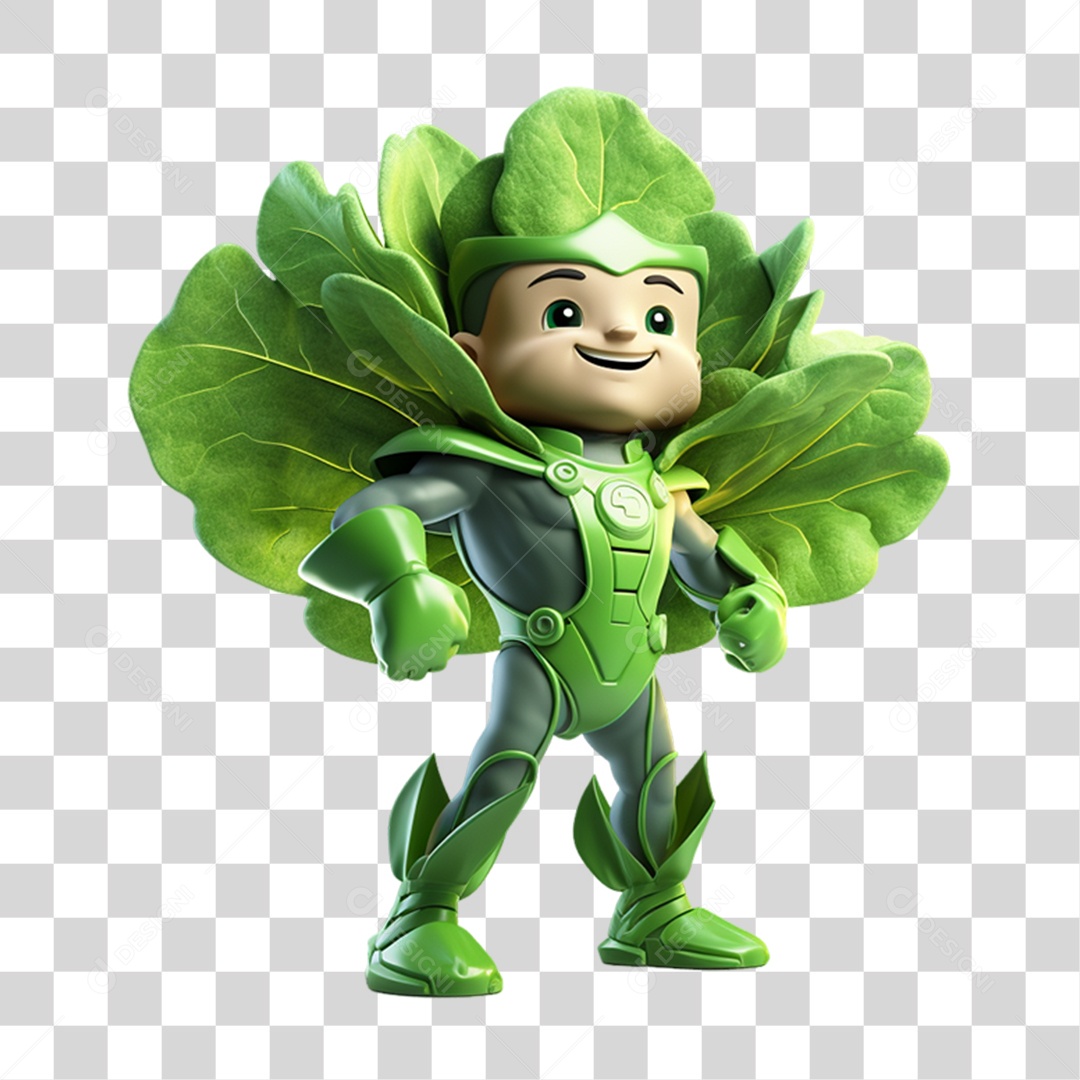 Cartoon Vegetais Heróis Alegres PNG Transparente