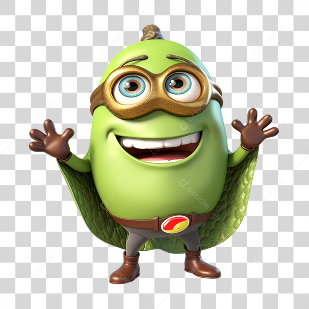 Cartoon Vegetais Heróis Alegres PNG Transparente