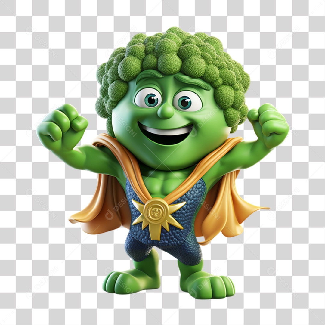 Cartoon Vegetais Heróis Alegres PNG Transparente