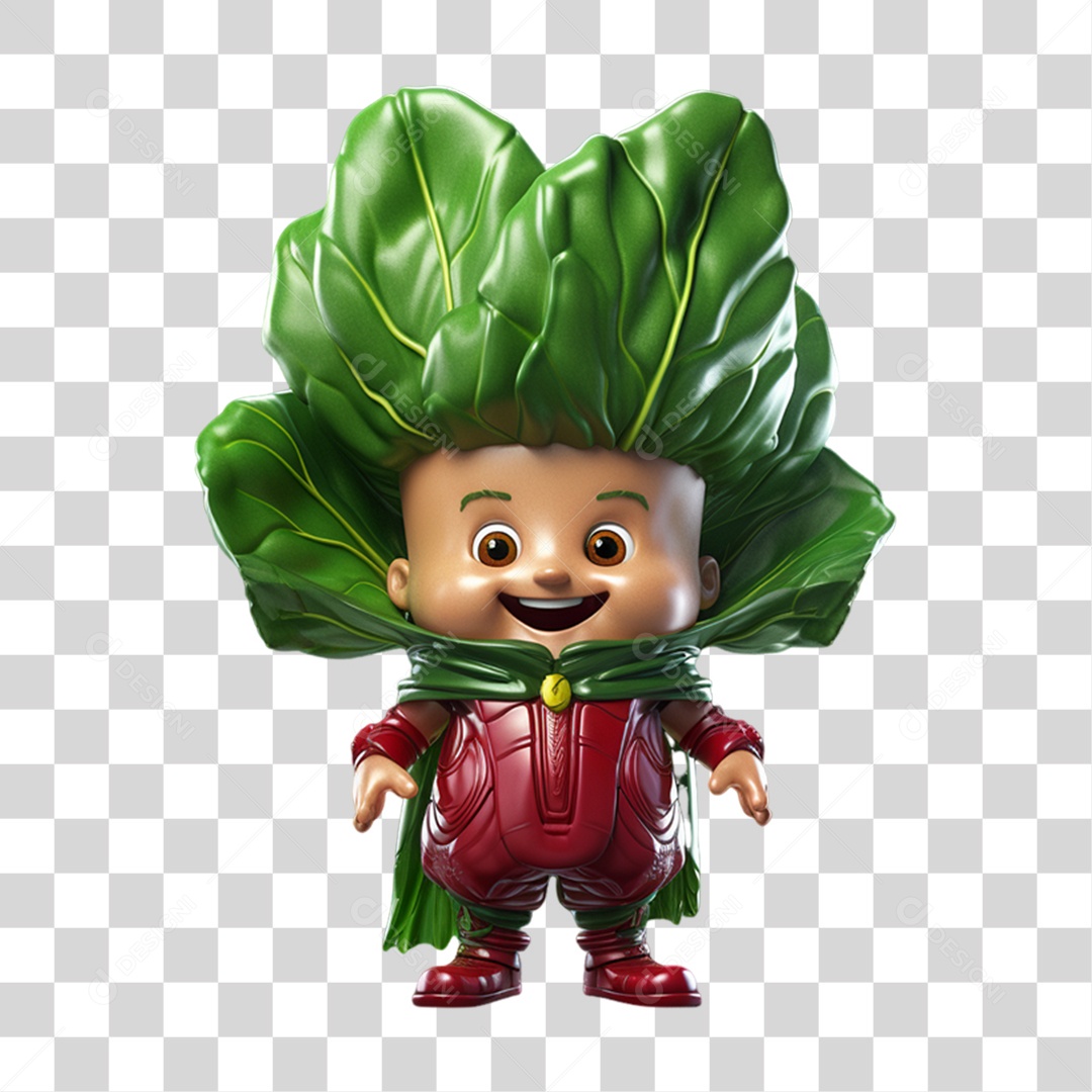 Cartoon Vegetais Heróis Alegres PNG Transparente