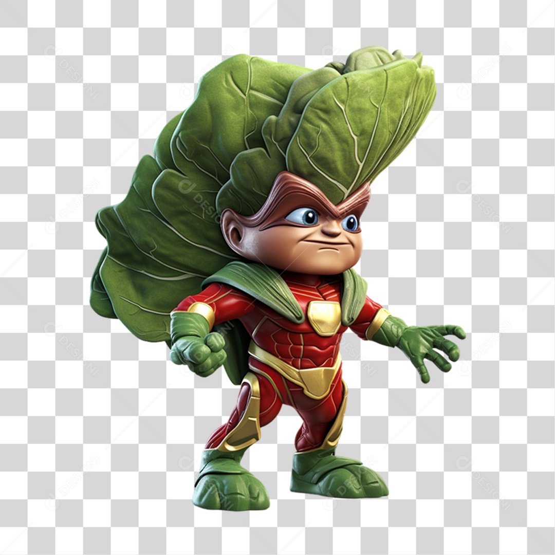 Cartoon Vegetais Heróis Alegres PNG Transparente