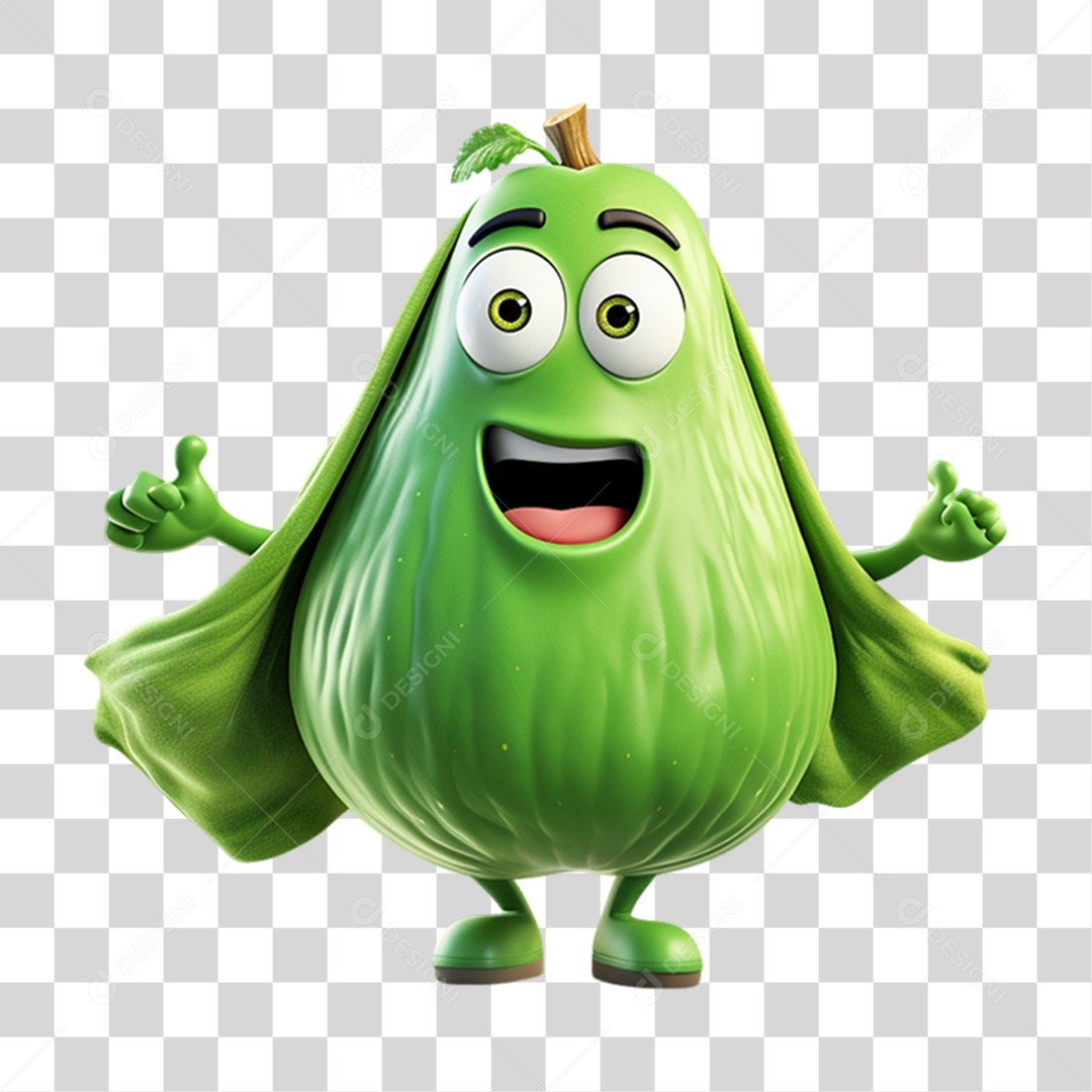 Cartoon Vegetais Heróis Alegres PNG Transparente