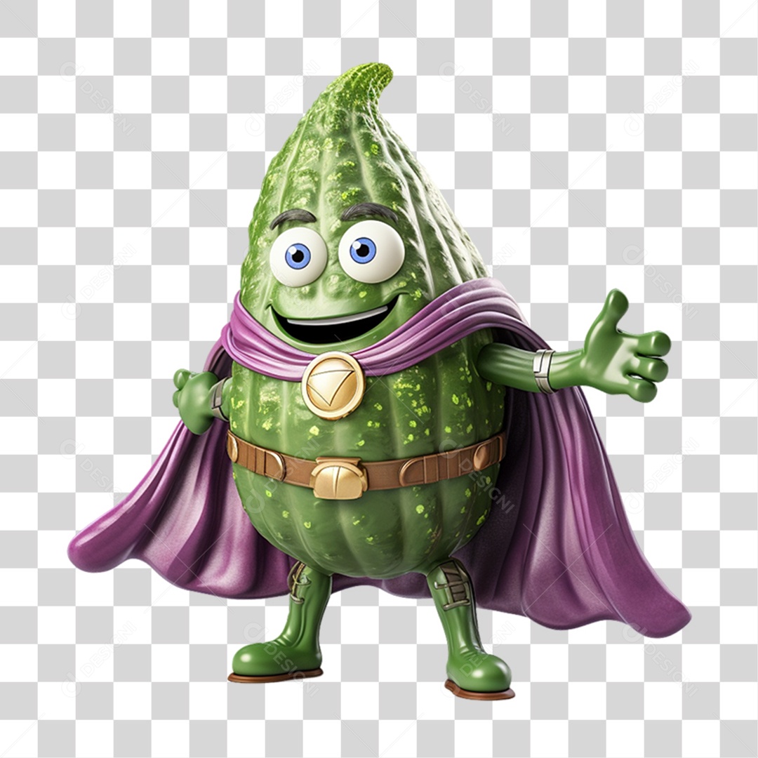 Cartoon Vegetais Heróis Alegres PNG Transparente