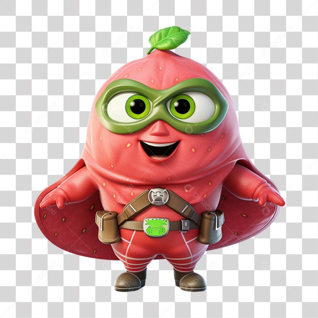 Cartoon Vegetais Heróis Alegres PNG Transparente