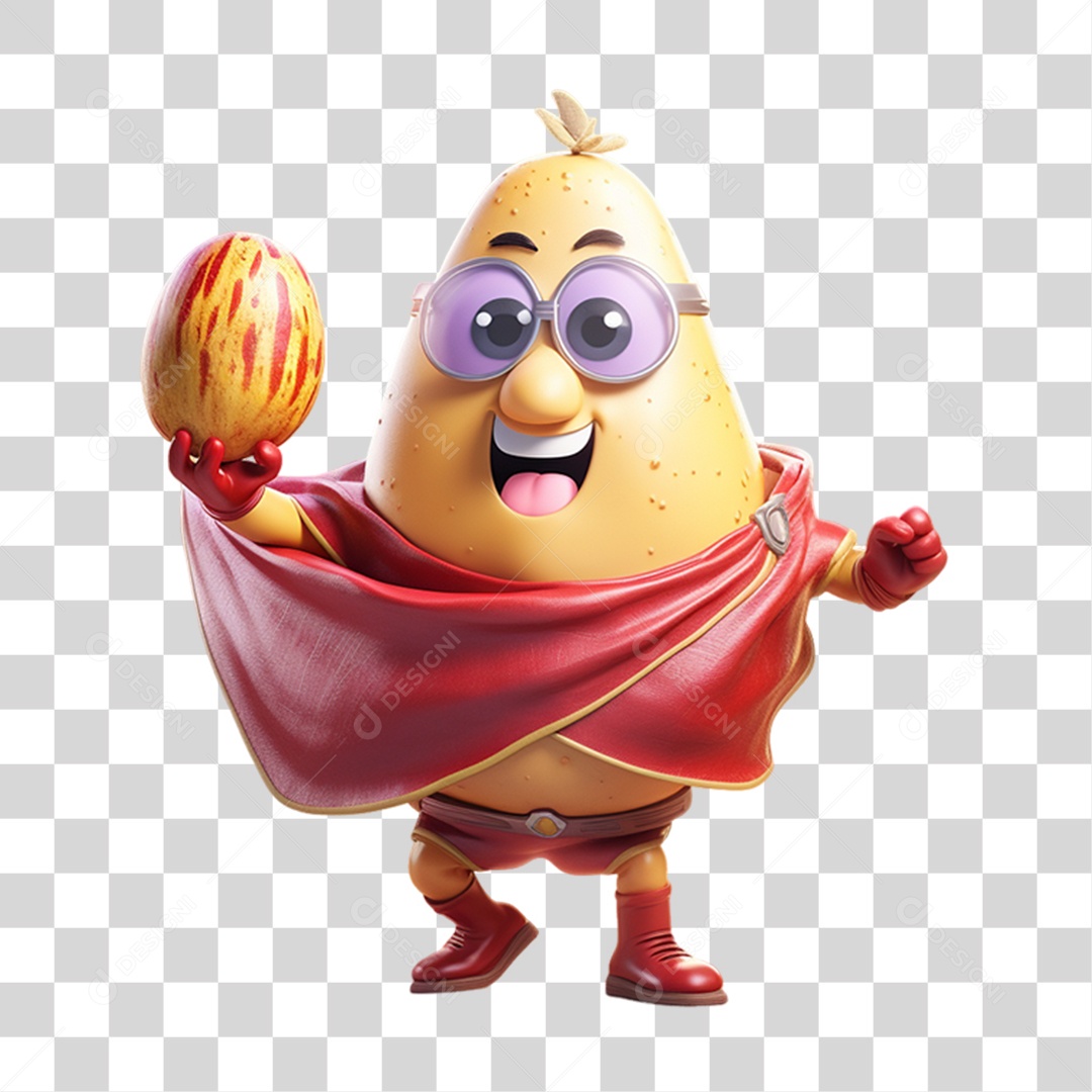 Cartoon Vegetais Heróis Alegres PNG Transparente