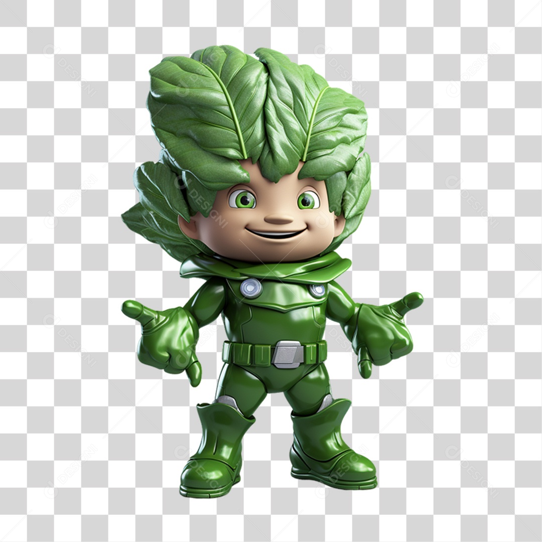 Cartoon Vegetais Heróis Alegres PNG Transparente