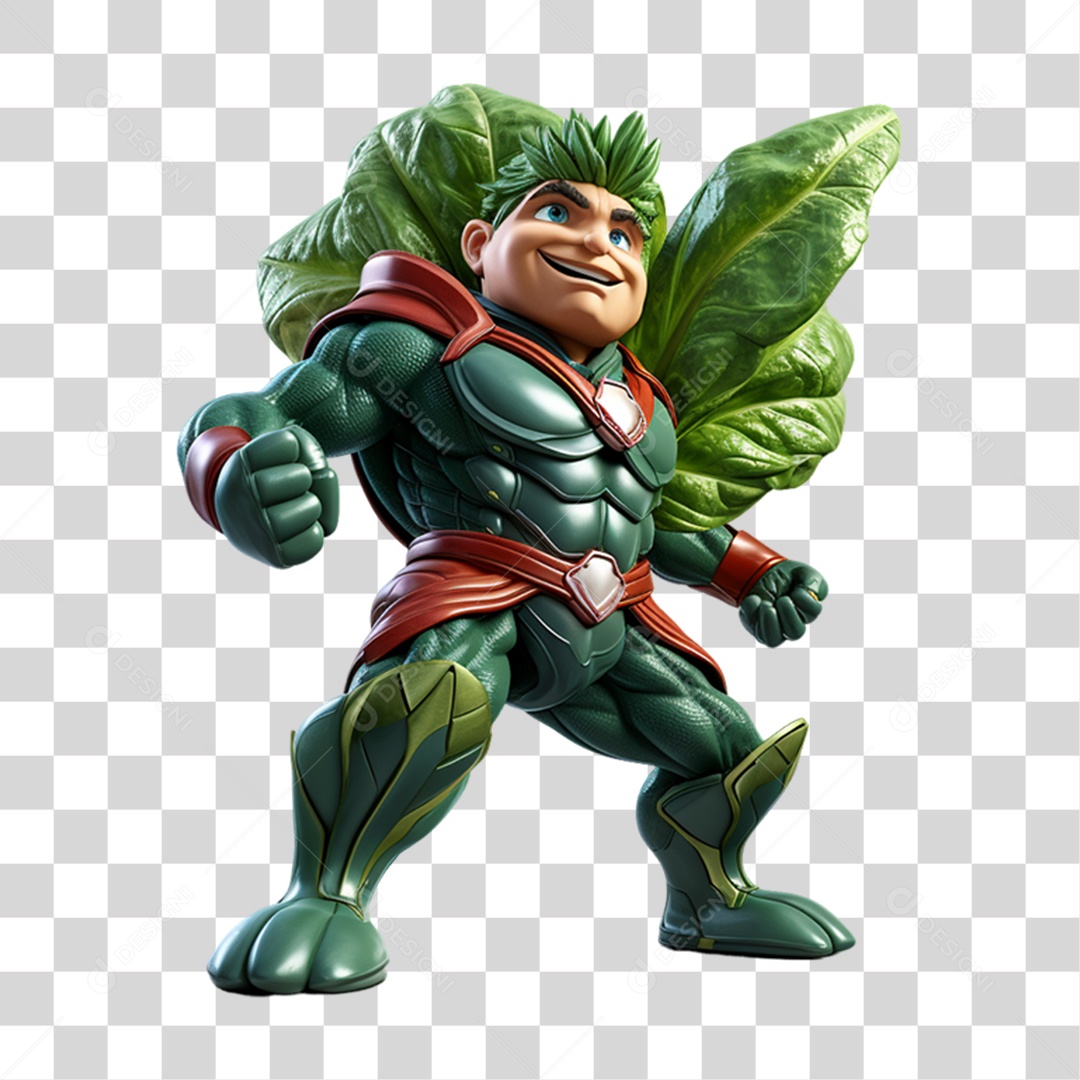 Cartoon Vegetais Heróis Alegres PNG Transparente