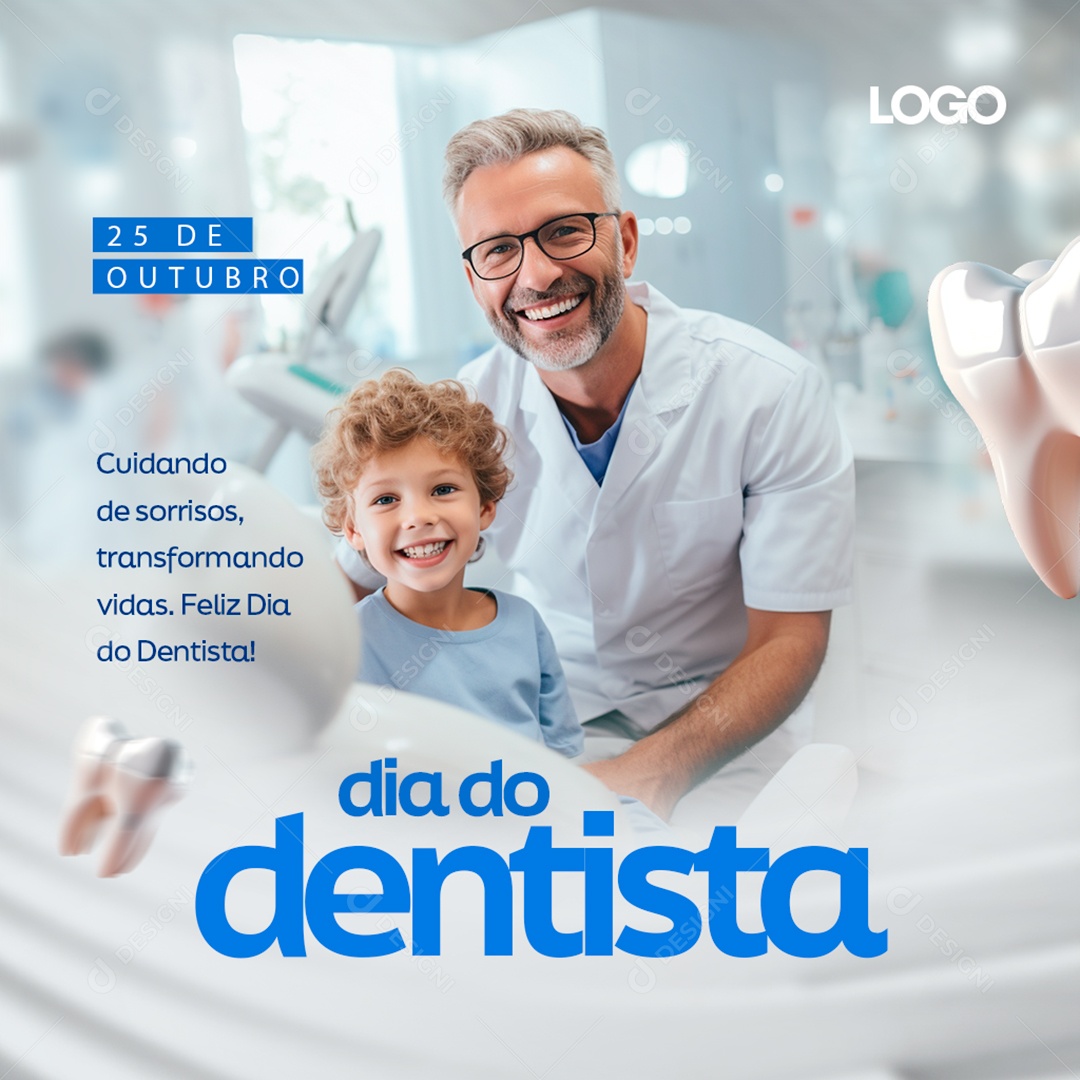 Dia do Dentista  25 de Outubro Social Media PSD Editável