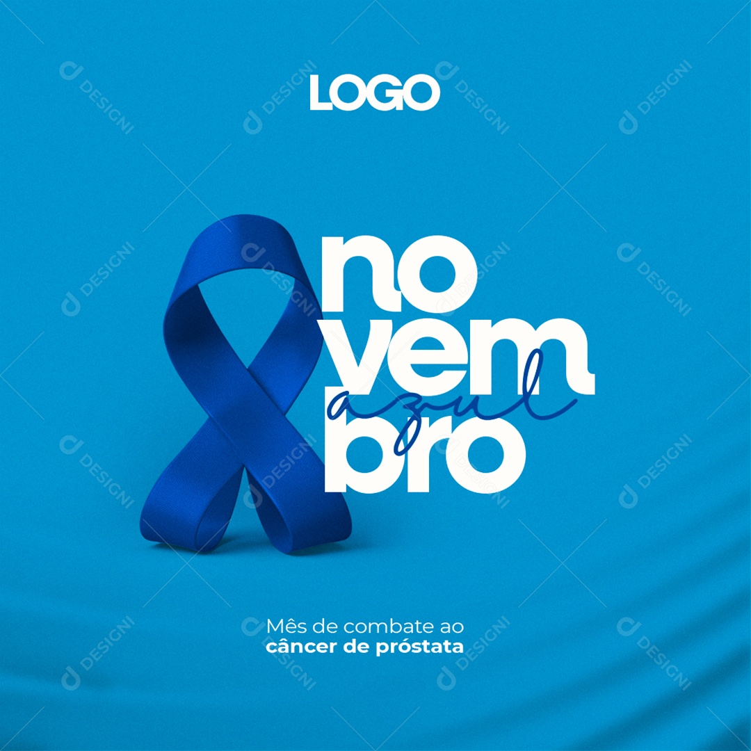 Novembro Azul Mês de Combate ao Câncer de Próstata Social Media PSD Editável