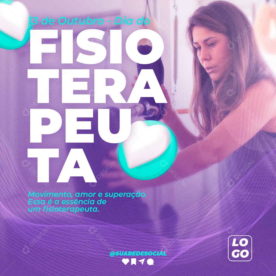 Social Media Dia Do Fisioterapeuta 13 de Outubro PSD Editável