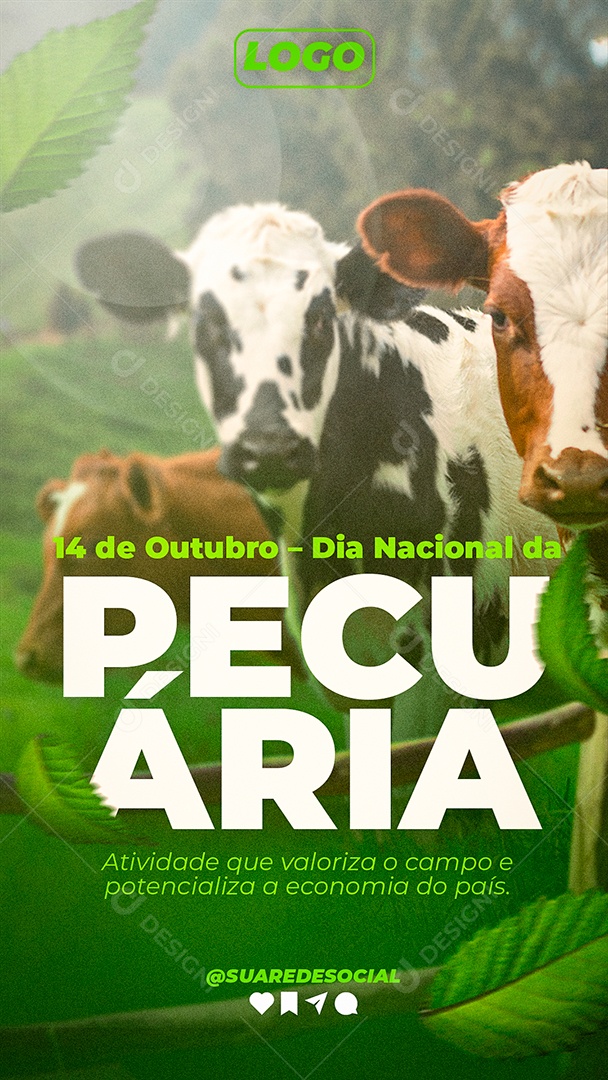 Story Dia Nacional Da Pecuária Atividade que Valoriza o Campo Social Media PSD Editável