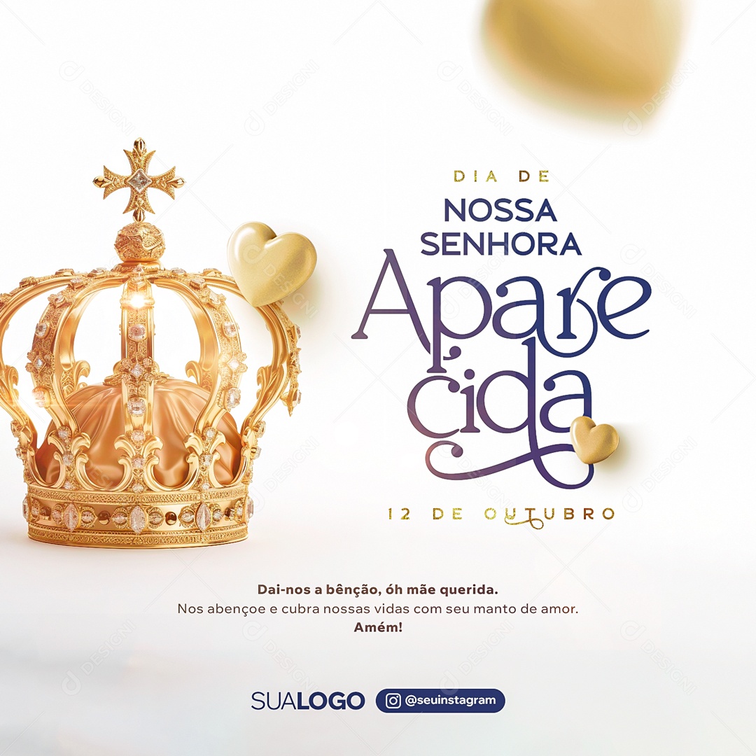 Social Media Dia De Nossa Senhora Aparecida 12 De Outubro PSD Editável