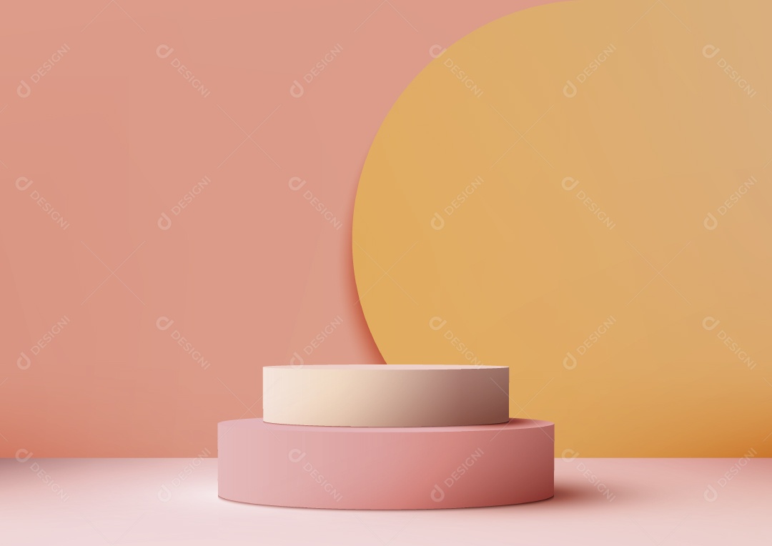 Modelo de Cenário de Pódio Minimalista Vetor EPS Editável