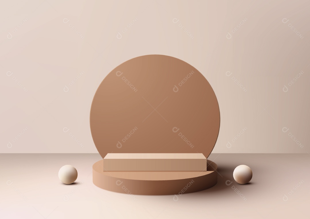 Modelo de Cenário de Pódio Minimalista Vetor EPS Editável