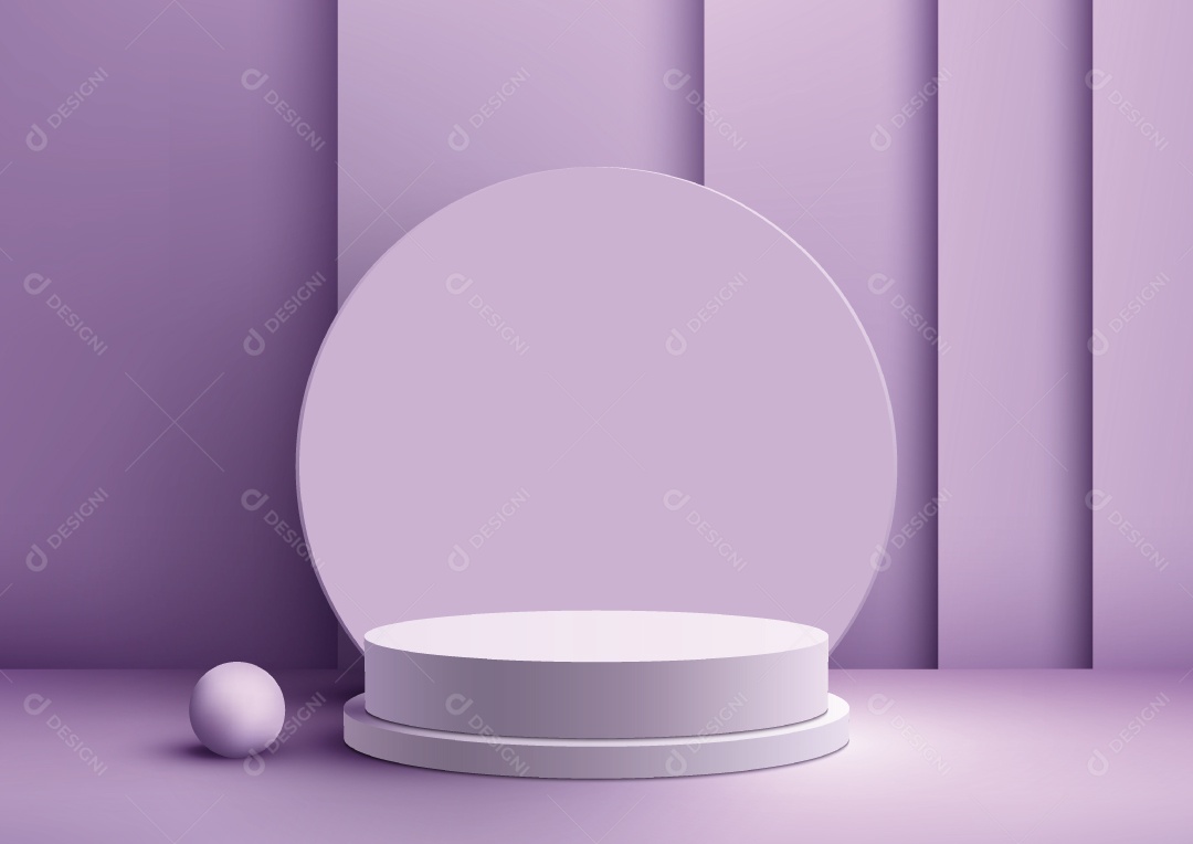 Modelo de Cenário de Pódio Minimalista Vetor EPS Editável