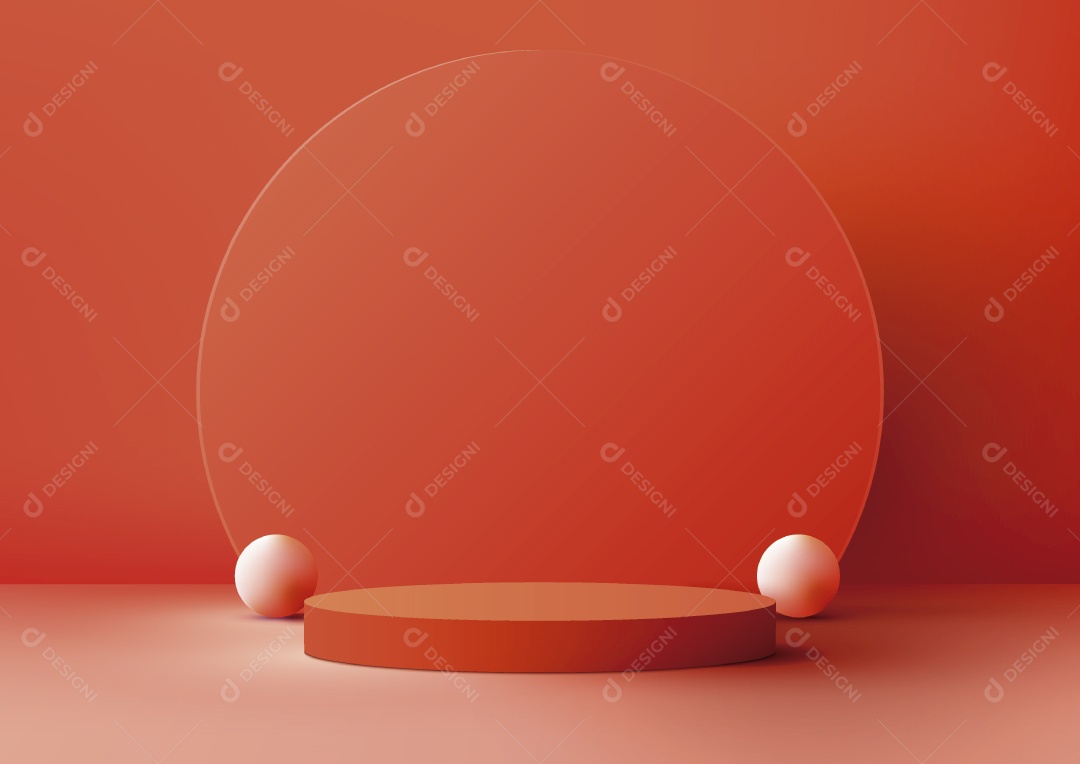 Modelo de Cenário de Pódio Minimalista Vetor EPS Editável