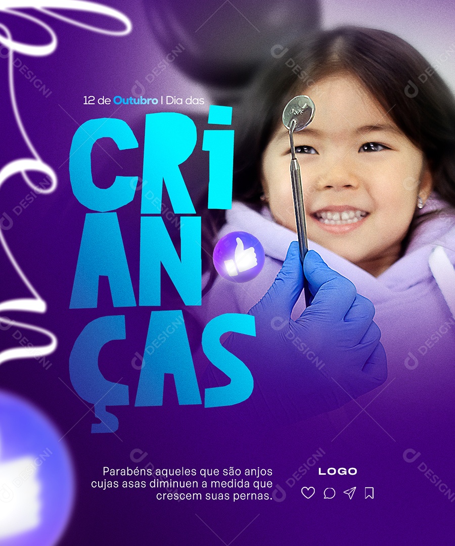 Social Media Dia Das Crianças 12 De Outubro PSD Editável