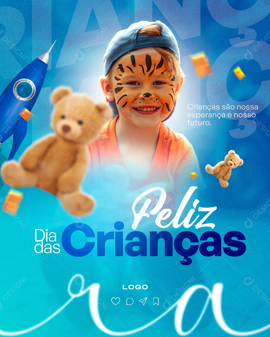 Feliz Dia Das Crianças Nosso Futuro Social Media PSD Editável