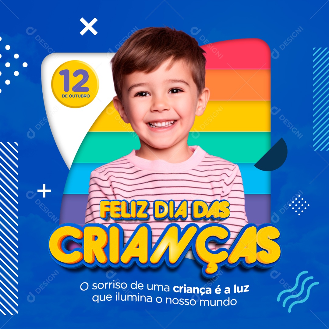 Ilumina Nosso Mundo Dia Das Crianças Social Media PSD Editável