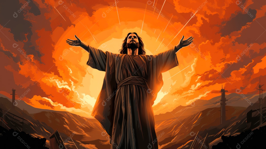 O dia da ressurreição de Jesus Cristo 31 de março AI generativa.