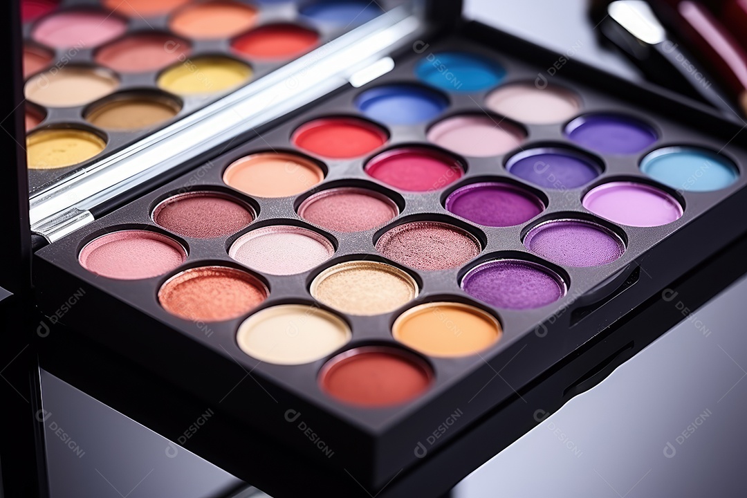 Estojo e conjunto de paleta de maquiagem profissional, cosméticos, pincéis, pincéis e esponjas