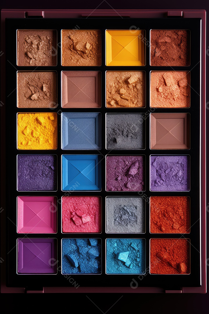 Estojo e conjunto de paleta de maquiagem profissional, cosméticos, pincéis, pincéis e esponjas