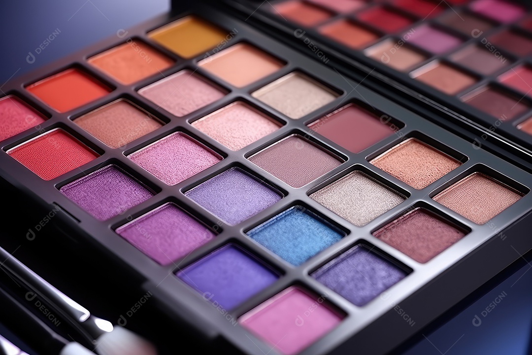 Estojo e conjunto de paleta de maquiagem profissional, cosméticos, pincéis, pincéis e esponjas