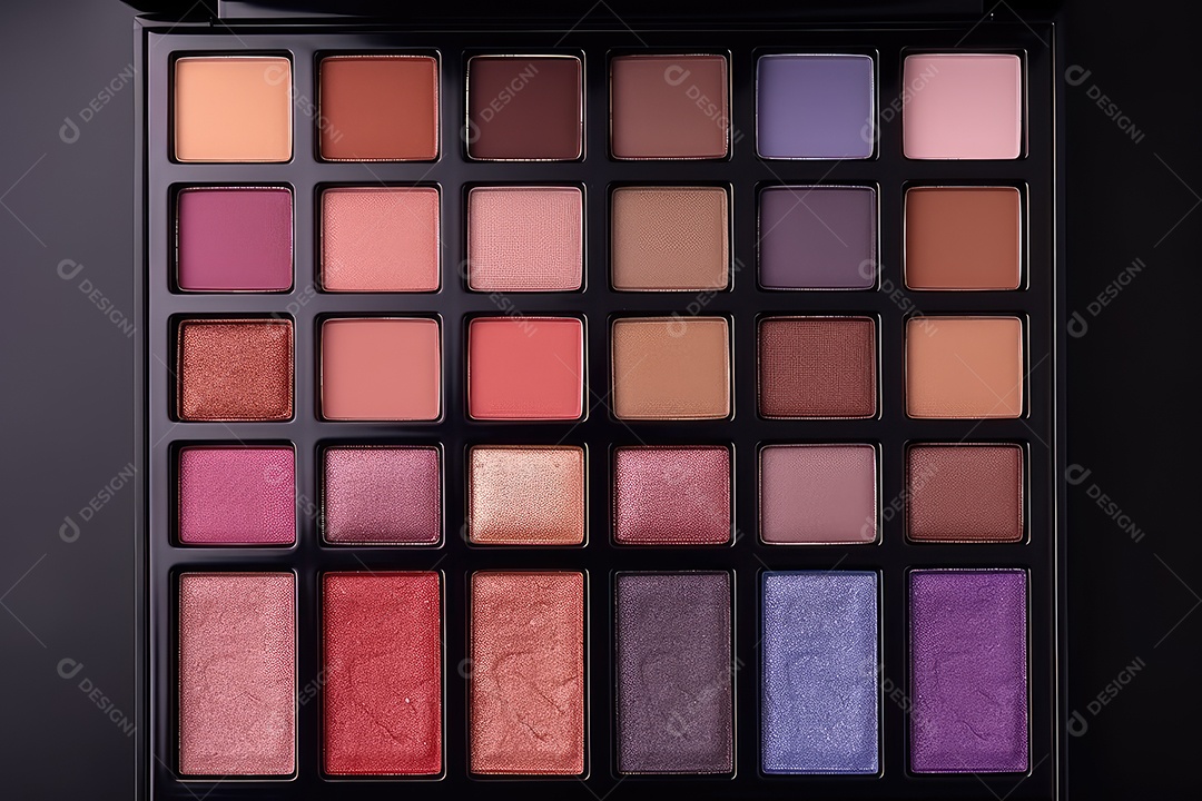 Estojo e conjunto de paleta de maquiagem profissional, cosméticos, pincéis, pincéis e esponjas