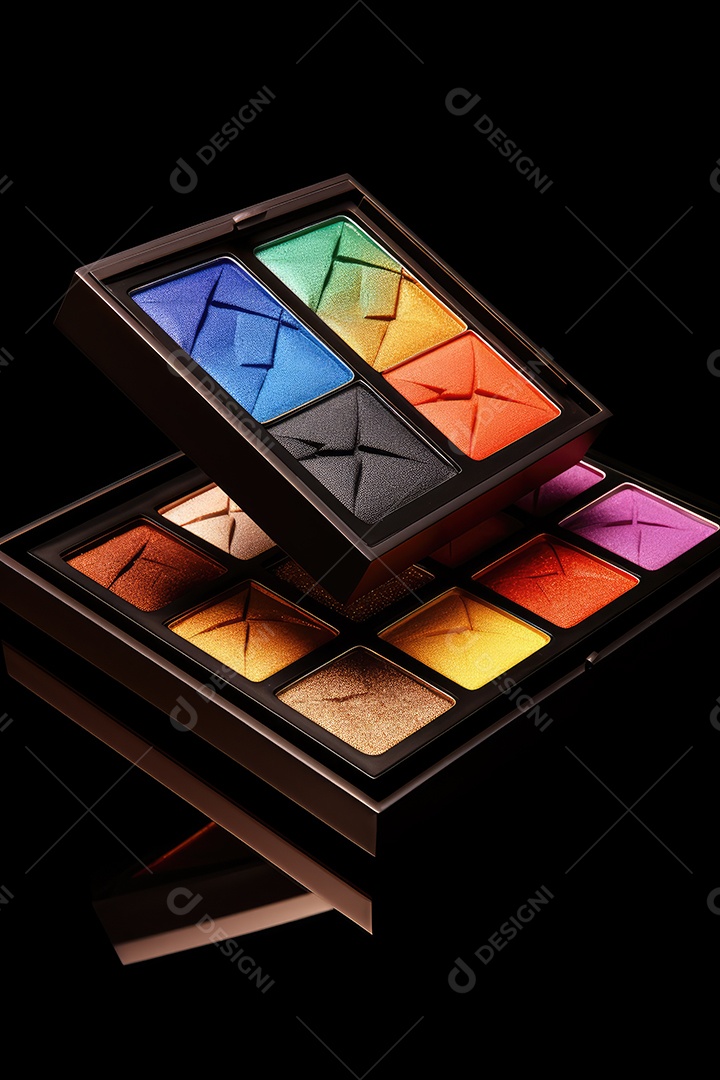 Estojo e conjunto de paleta de maquiagem profissional, cosméticos, pincéis, pincéis e esponjas