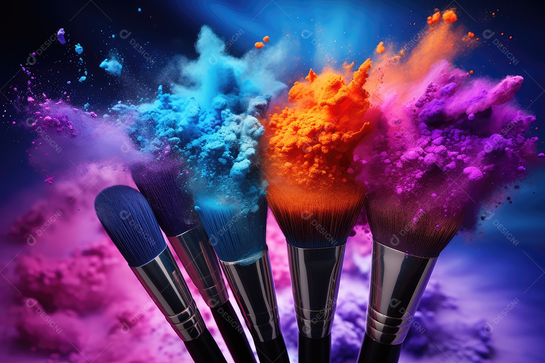 Estojo e conjunto de paleta de maquiagem profissional, cosméticos, pincéis, pincéis e esponjas