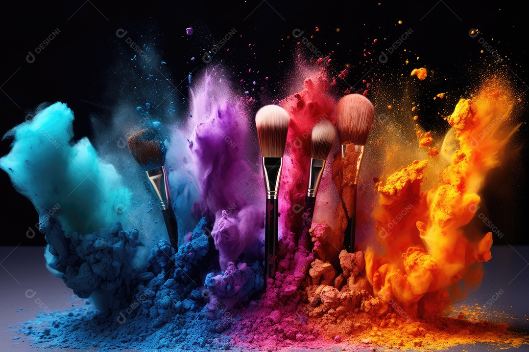 Estojo e conjunto de paleta de maquiagem profissional, cosméticos, pincéis, pincéis e esponjas