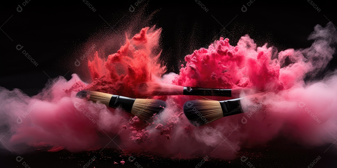 Estojo e conjunto de paleta de maquiagem profissional, cosméticos, pincéis, pincéis e esponjas