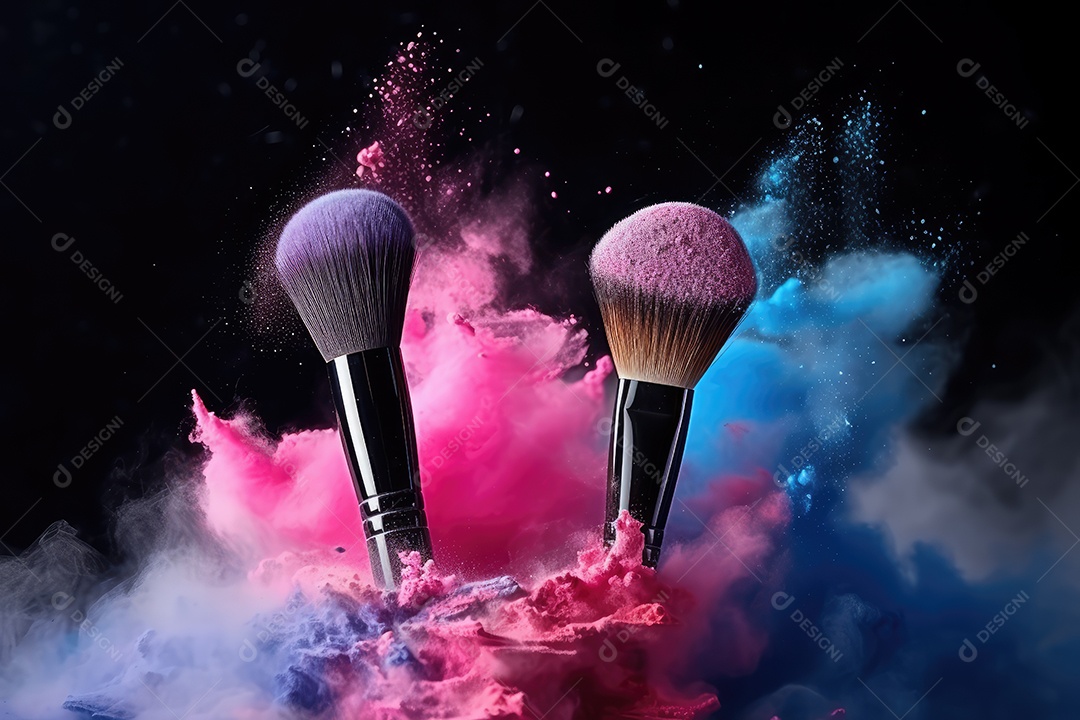 Estojo e conjunto de paleta de maquiagem profissional, cosméticos, pincéis, pincéis e esponjas