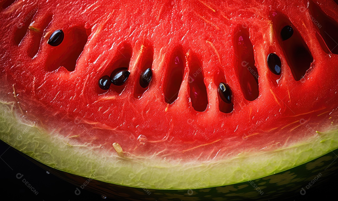 Deliciosa e saborosa melancia fresca fatiada fechada para café da manhã, jantares, lanches e sobremesas