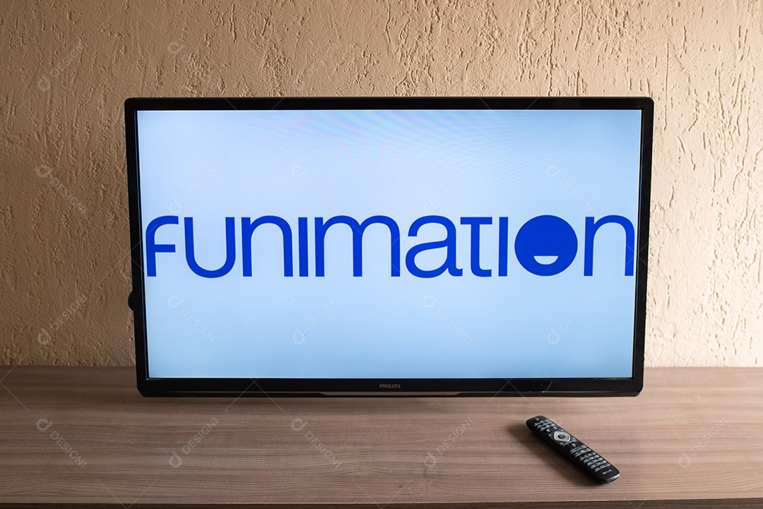 Funimation Productions logo seen displayed on TV