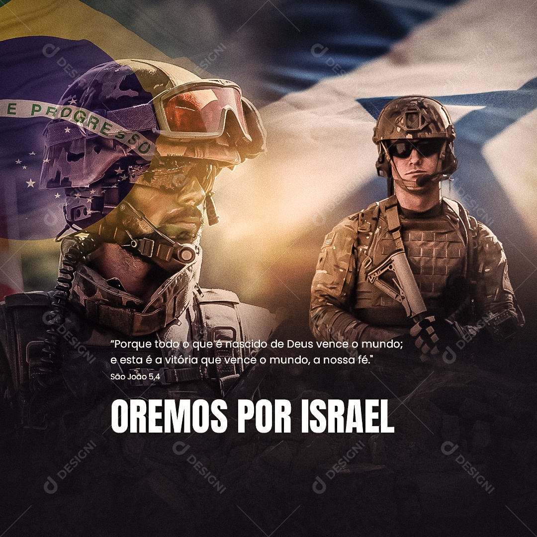 Social Media Oremos Por Israel PSD Editável