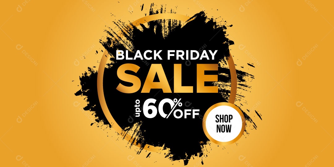 Oferta de Black Friday 60% de Desconto Ilustração Vetor EPS Editável