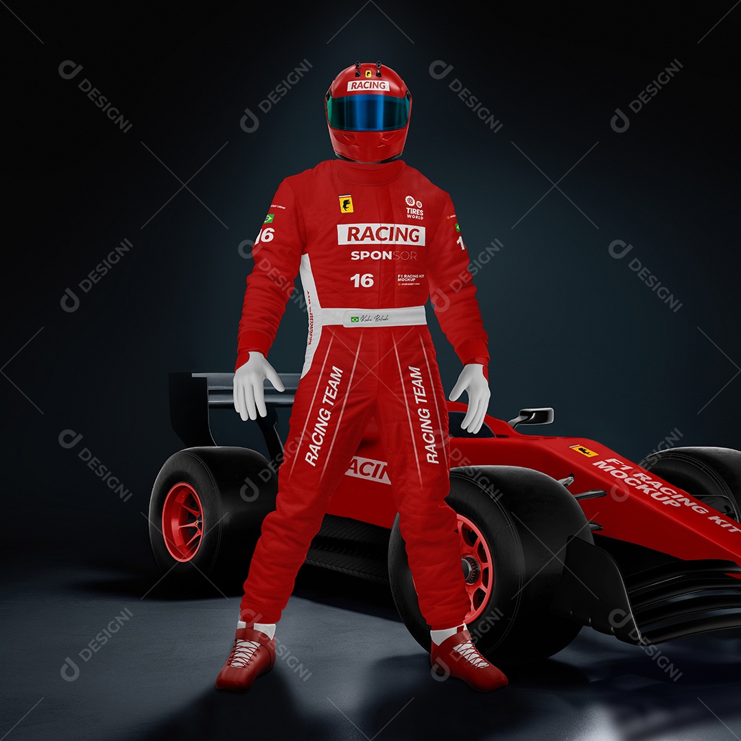 Uniforme de Formula 1 Mockup