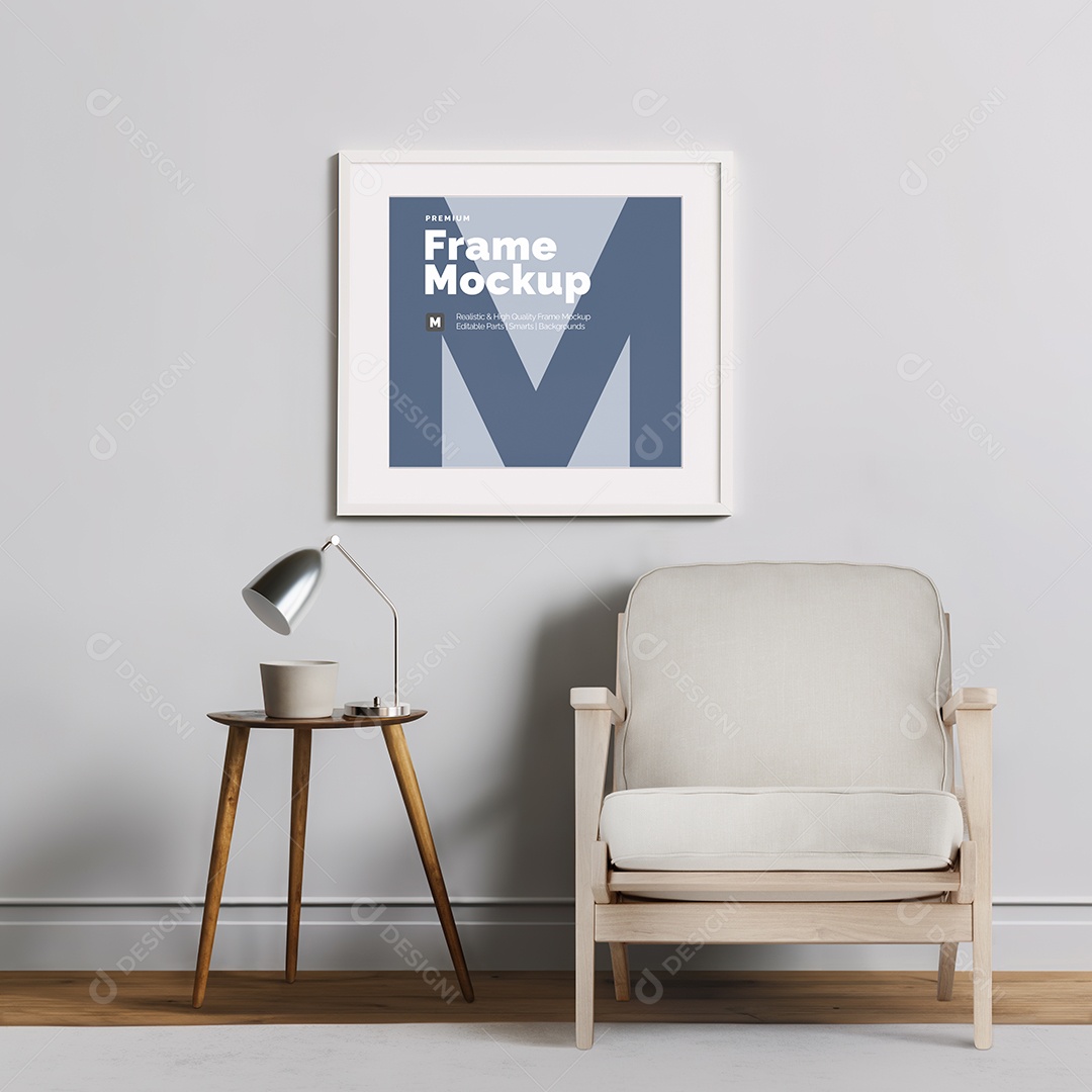 Mockup de quadro PSD editável