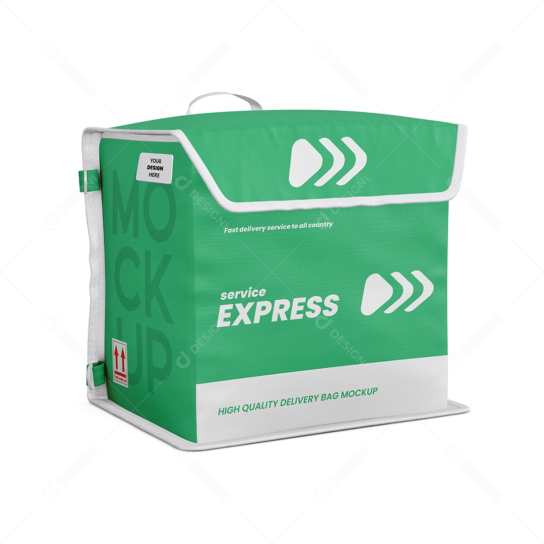 Mochila de entrega térmica de comida Mockup PSD editável