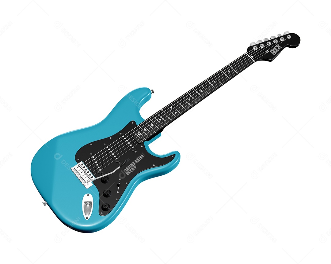 Guitarra elétrica Mockup PSD editável