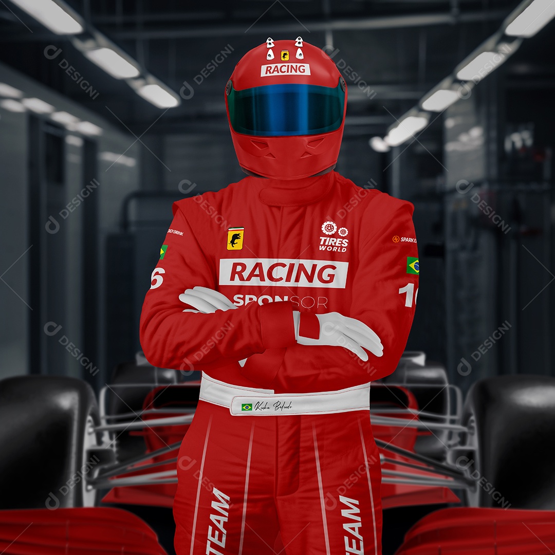 Formula 1 Uniforme Torso Mockup