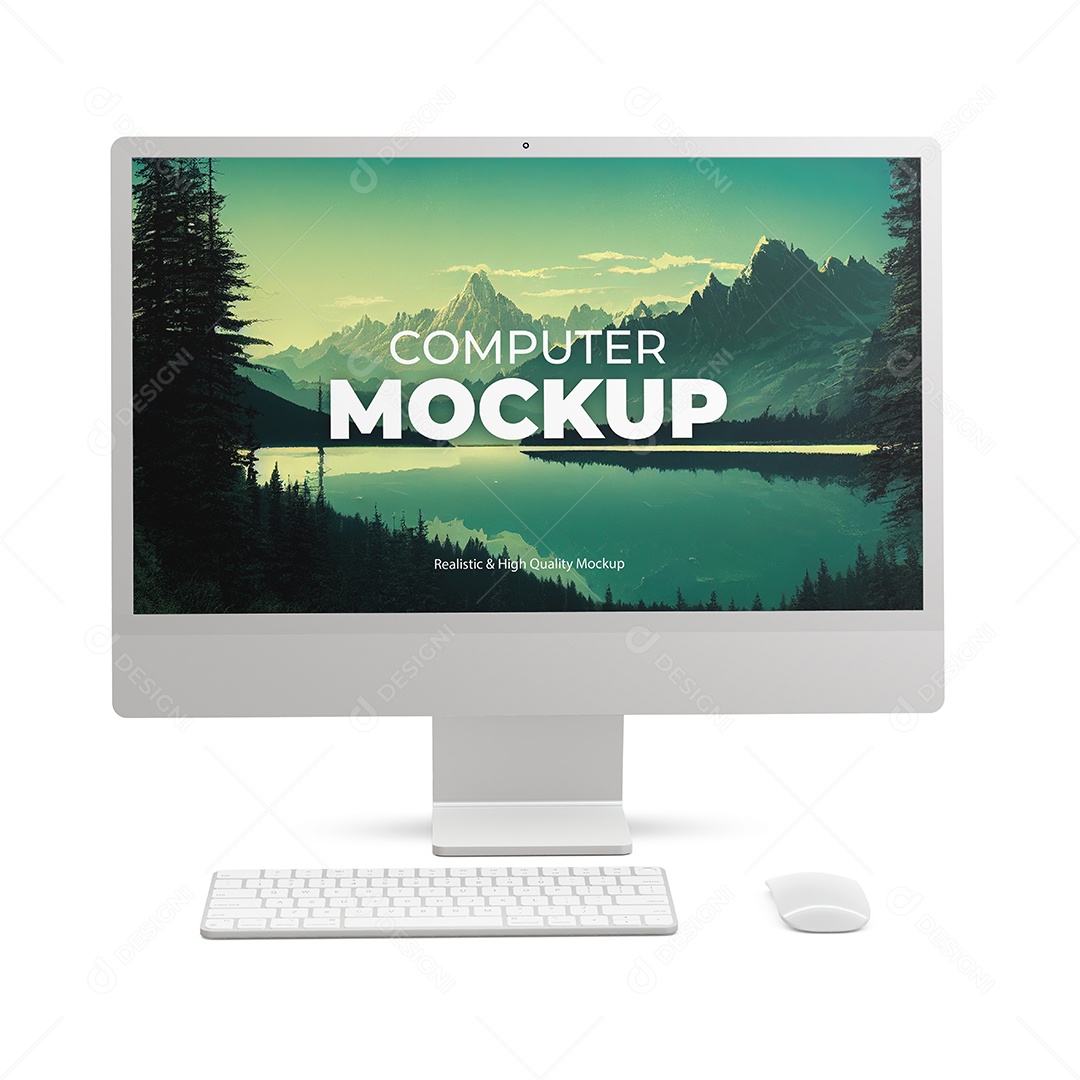 Computador de mesa Mockup PSD editável