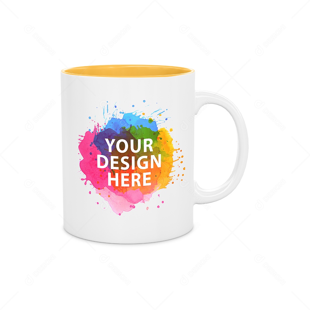 Caneca de cerâmica Mockup PSD editável